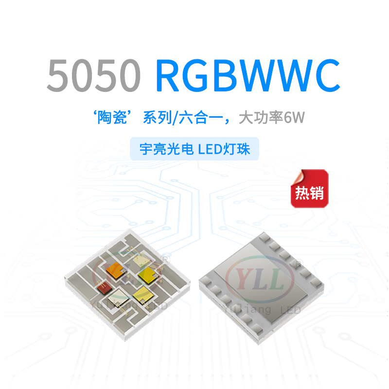 陶瓷5050RGBWWC燈珠六合一凸頭主圖